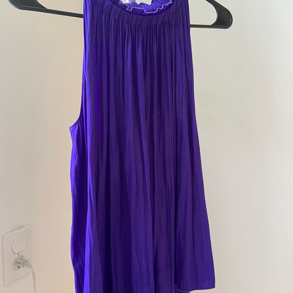 Ramy Brook purple silk halter top